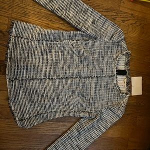 Black and White Tweed Sweater Rebecca Taylor